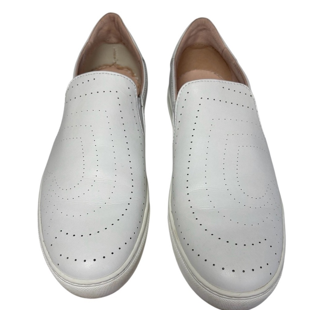 kate spade Azores White Perforated Slip-On Leather Sneakers size 11 B